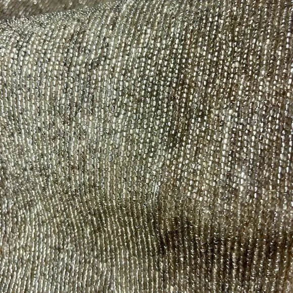 Vintage Heavy Beaded Table Runner Dining Decor 30”x 14 1/2” Bronze Gold Beading - Picture 12 of 16